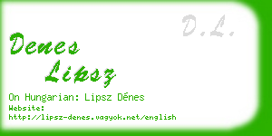 denes lipsz business card